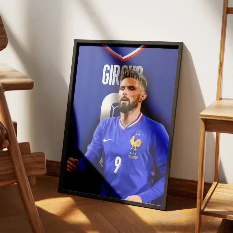 Cadre Olivier Giroud - Équipe de France – Affiche encadrée personnalisée - Cadre Perso