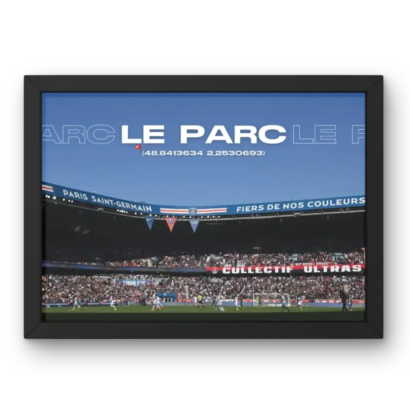 Cadre Parc des Princes | L'Icone du Football Parisien – Affiche encadrée personnalisée - Cadre Perso