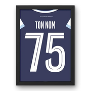 Cadre Paris FC Domicile 2024-2025 – Affiche encadrée personnalisée - Cadre Perso