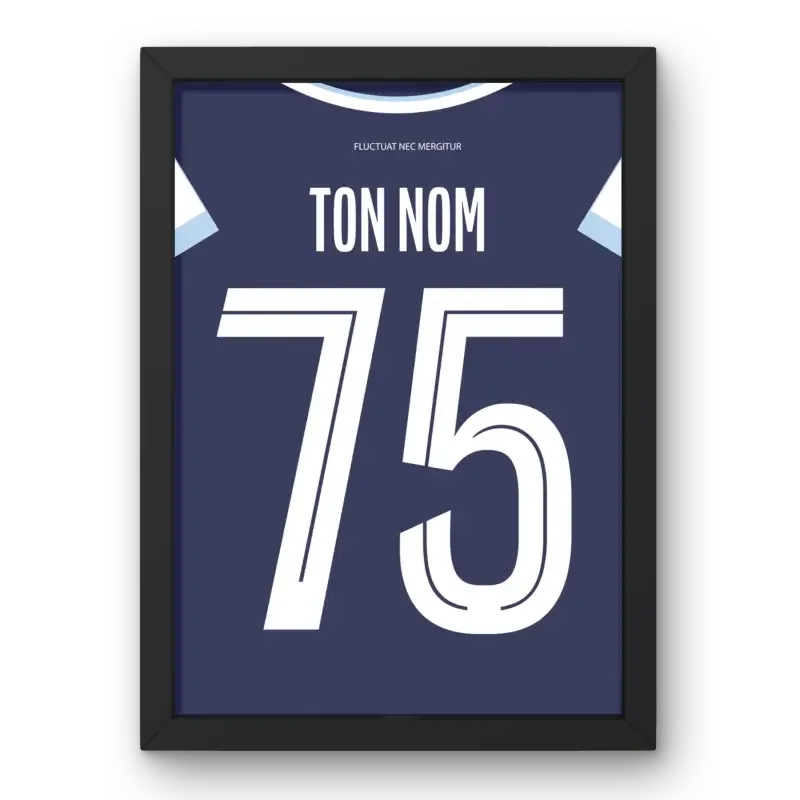 Cadre Paris FC Domicile 2024-2025 – Affiche encadrée personnalisée - Cadre Perso