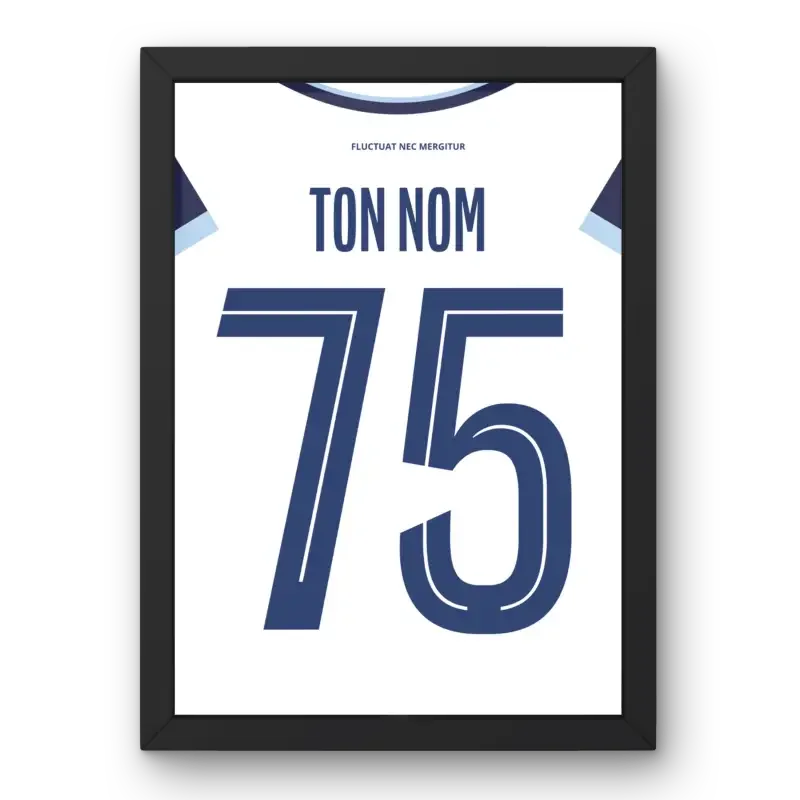 Cadre Paris FC Extérieur 2024-2025 – Affiche encadrée personnalisée - Cadre Perso