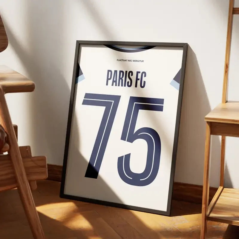 Cadre Paris FC Extérieur 2024-2025 – Affiche encadrée personnalisée - Cadre Perso