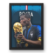 Cadre Paul Pogba - France | Champion du Monde 2018 – Affiche encadrée personnalisée - Cadre Perso