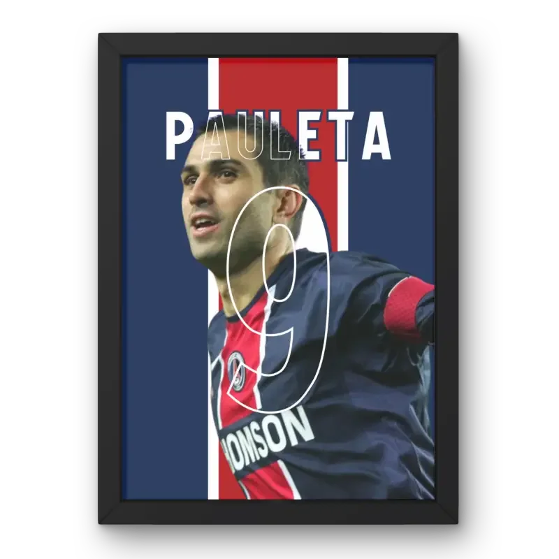 Cadre Pedro Pauleta - PSG | Légende du Parc des Princes – Affiche encadrée personnalisée - Cadre Perso