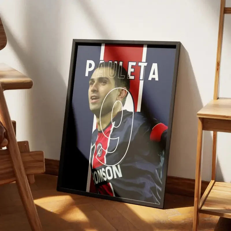 Cadre Pedro Pauleta - PSG | Légende du Parc des Princes – Affiche encadrée personnalisée - Cadre Perso