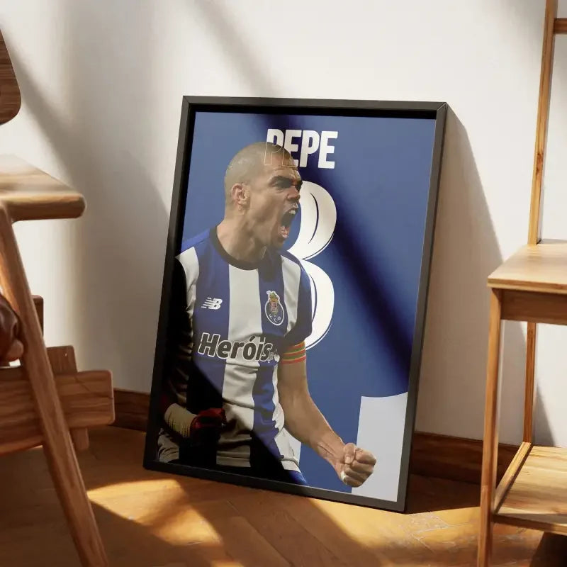 Cadre Pepe - FC Porto | Guerrier du Dragon – Affiche encadrée personnalisée - Cadre Perso