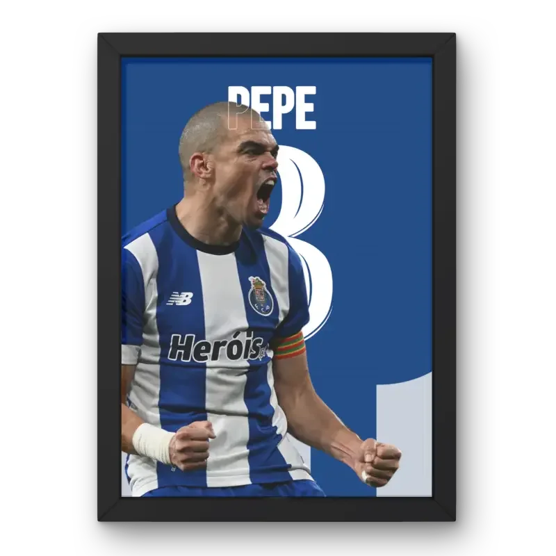 Cadre Pepe - FC Porto | Guerrier du Dragon – Affiche encadrée personnalisée - Cadre Perso