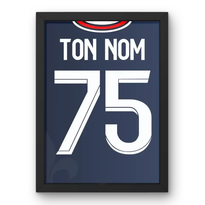 Cadre PSG Domicile 2021-2022 – Affiche encadrée personnalisée - Cadre Perso