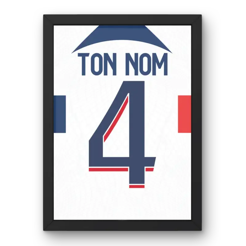Cadre PSG Extérieur 2023-2024 – Affiche encadrée personnalisée - Cadre Perso