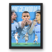 Cadre Rabiot, Greenwood & Balerdi - OM – Affiche encadrée personnalisée - Cadre Perso