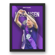 Cadre Rasmus Nicolaisen - Toulouse FC | Dévouement en Violet et Blanc – Affiche encadrée personnalisée - Cadre Perso