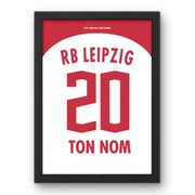 Cadre RB Leipzig Domicile 2023-2024 – Affiche encadrée personnalisée - Cadre Perso