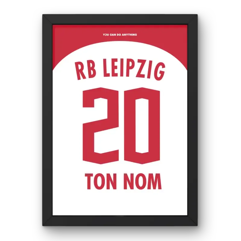 Cadre RB Leipzig Domicile 2023-2024 – Affiche encadrée personnalisée - Cadre Perso