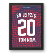 Cadre RB Leipzig Extérieur 2023-2024 – Affiche encadrée personnalisée - Cadre Perso