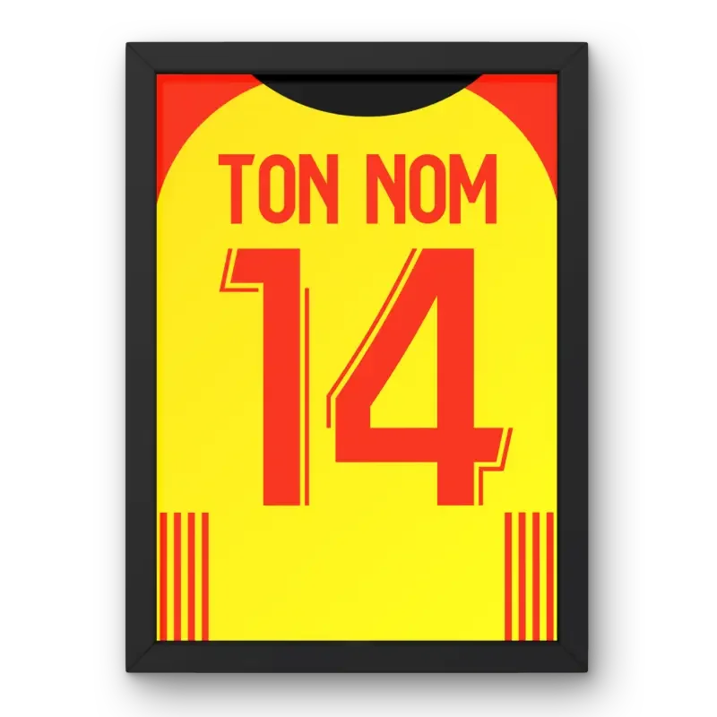 Cadre RC Lens Domicile 2023-2024 – Affiche encadrée personnalisée - Cadre Perso