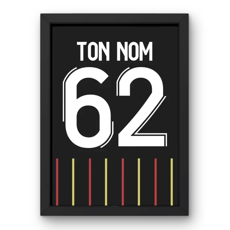 Cadre RC Lens Extérieur 2023-2024 – Affiche encadrée personnalisée - Cadre Perso