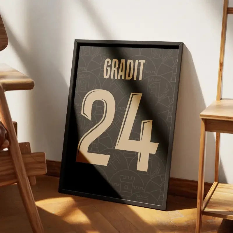 Cadre RC Lens Sainte Barbe 2024-2025 – Affiche encadrée personnalisée - Cadre Perso