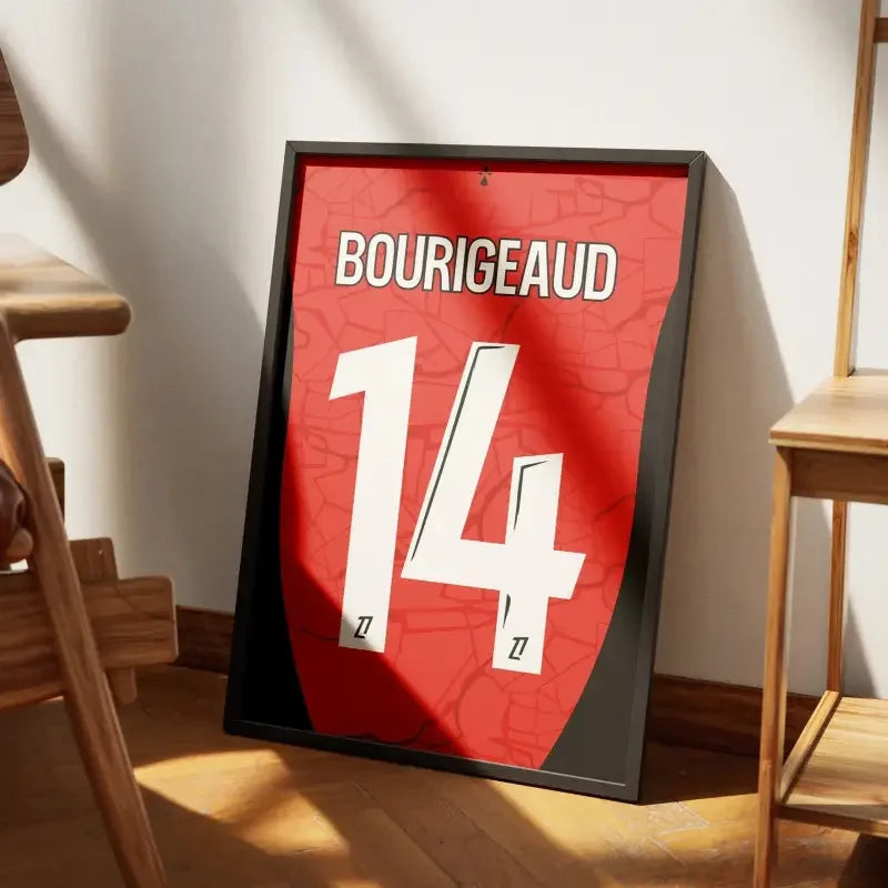 Cadre Rennes Domicile 2024-2025 – Affiche encadrée personnalisée - Cadre Perso