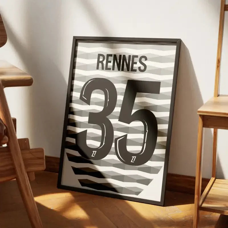 Cadre Rennes Extérieur 2024-2025 – Affiche encadrée personnalisée - Cadre Perso