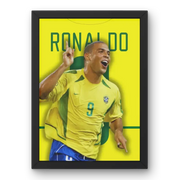 Cadre Ronaldo R9 - Brésil | Le Phénomène – Affiche encadrée personnalisée - Cadre Perso