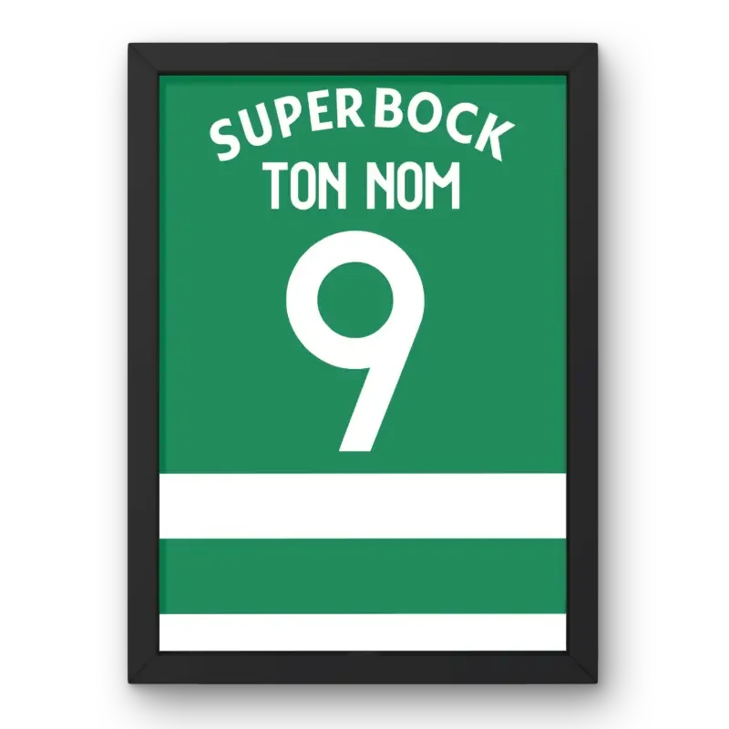 Cadre Sporting CP Domicile 2023-2024 – Affiche encadrée personnalisée - Cadre Perso