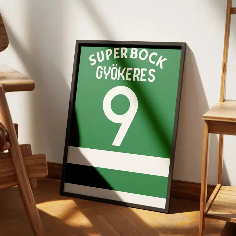 Cadre Sporting CP Domicile 2023-2024 – Affiche encadrée personnalisée - Cadre Perso
