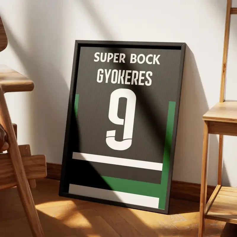 Cadre Sporting CP Domicile 2024-2025 – Affiche encadrée personnalisée - Cadre Perso
