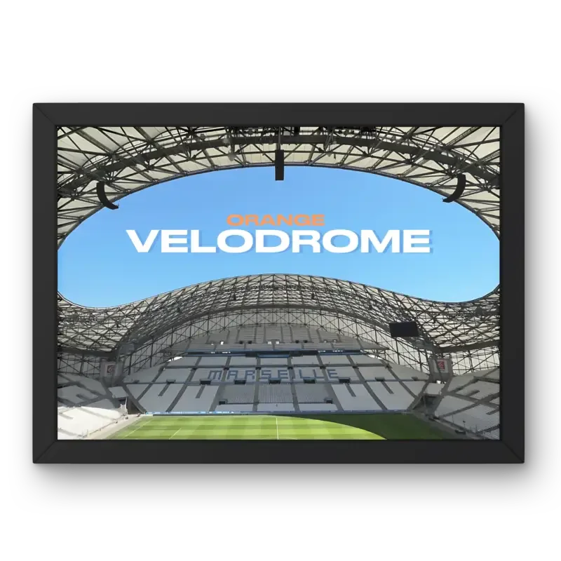 Cadre Stade Vélodrome Marseille | L'Âme du Football Marseillais – Affiche encadrée personnalisée - Cadre Perso