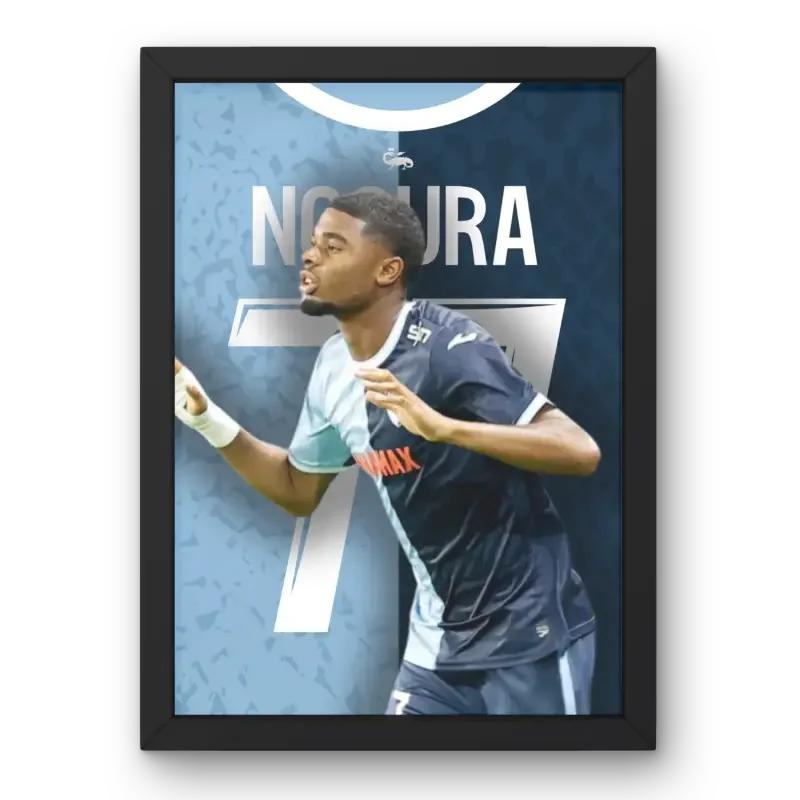 Cadre Steve Ngoura - L'Étoile Montante du Havre – Affiche encadrée personnalisée - Cadre Perso
