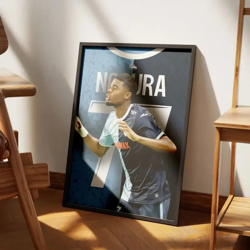 Cadre Steve Ngoura - L'Étoile Montante du Havre – Affiche encadrée personnalisée - Cadre Perso