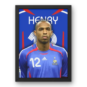 Cadre Thierry Henry - Légende de l'Équipe de France – Affiche encadrée personnalisée - Cadre Perso