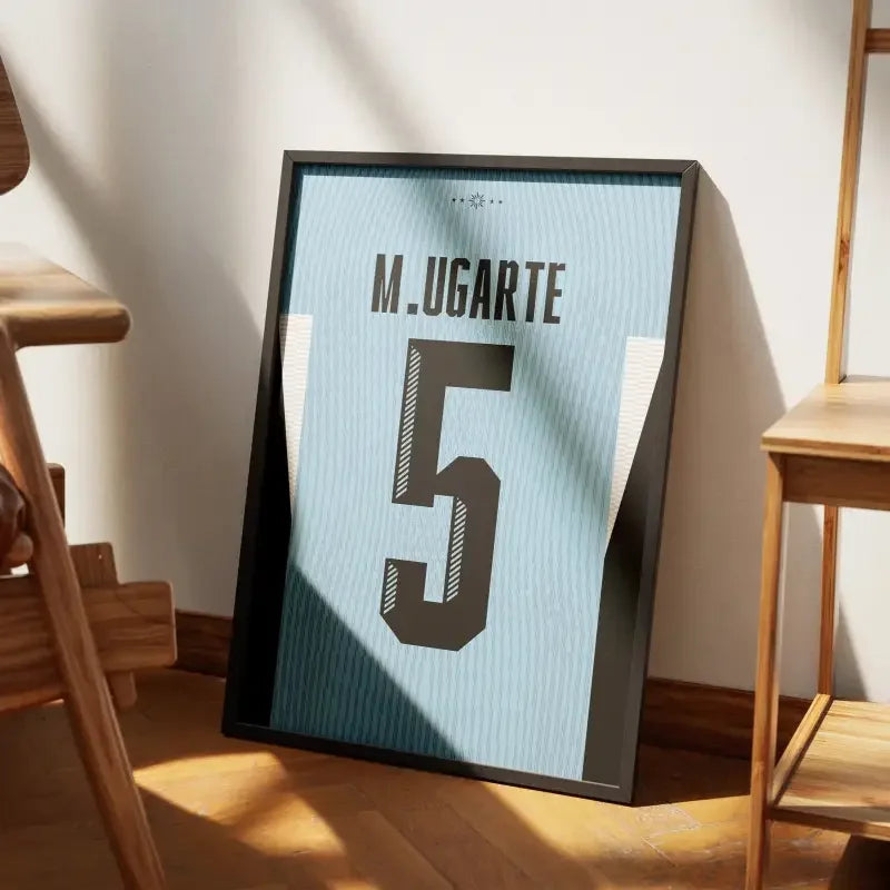 Cadre Uruguay Domicile Copa 2024 – Affiche encadrée personnalisée - Cadre Perso