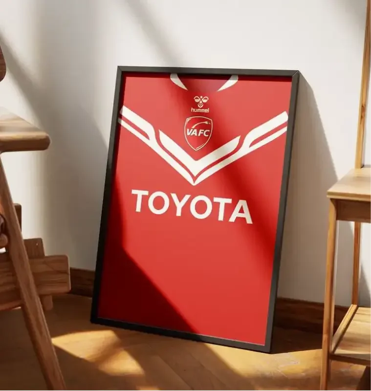 Cadre Valenciennes Avant de Maillot 2024-2025 – Affiche encadrée personnalisée - Cadre Perso