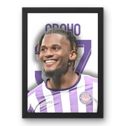 Cadre Yann Gboho Toulouse FC - L'Ascension du Talent – Affiche encadrée personnalisée - Cadre Perso