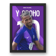 Cadre Yann Gboho Toulouse FC - L'Esprit du Talent – Affiche encadrée personnalisée - Cadre Perso