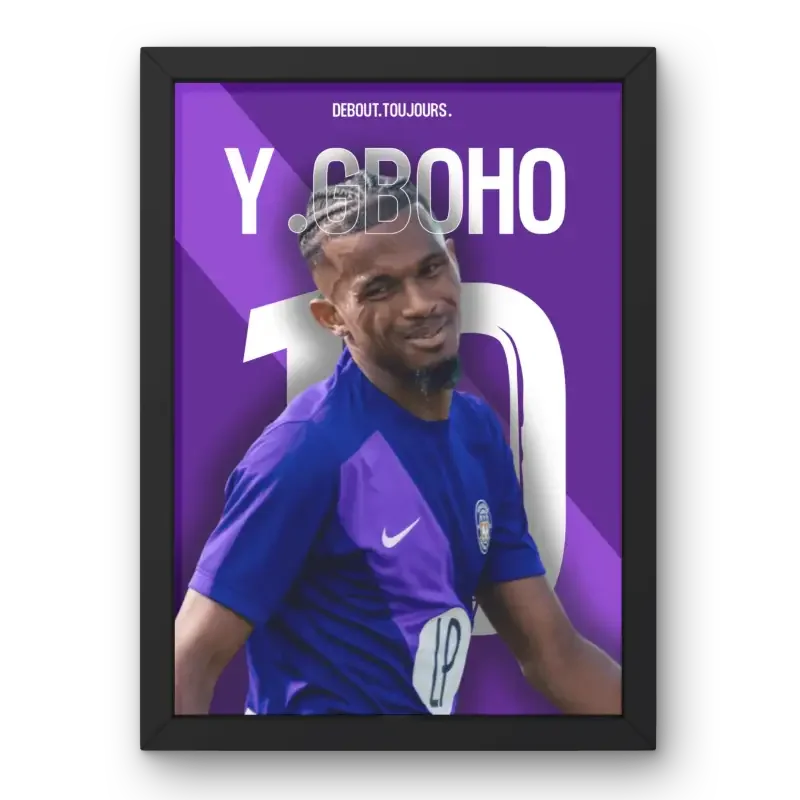 Cadre Yann Gboho Toulouse FC - L'Esprit du Talent – Affiche encadrée personnalisée - Cadre Perso
