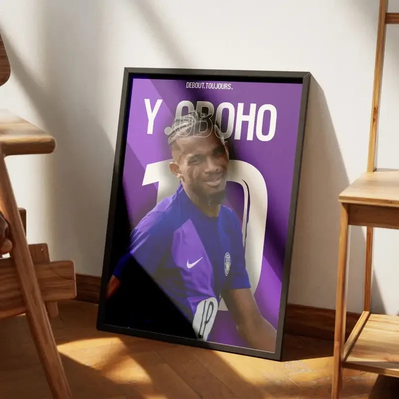 Cadre Yann Gboho Toulouse FC - L'Esprit du Talent – Affiche encadrée personnalisée - Cadre Perso