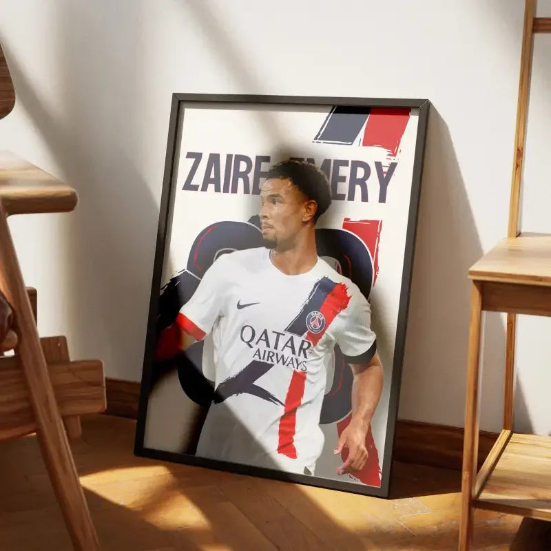 Cadre Zaire-Emery - PSG | La Promesse du Milieu de Terrain – Affiche encadrée personnalisée - Cadre Perso