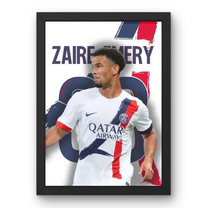 Cadre Zaire-Emery - PSG | La Promesse du Milieu de Terrain – Affiche encadrée personnalisée - Cadre Perso