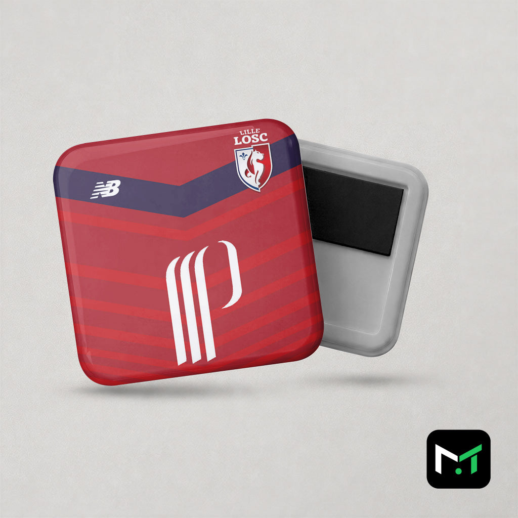 Magnet football LOSC maillot domicile 2016/2017 - avant et arrière