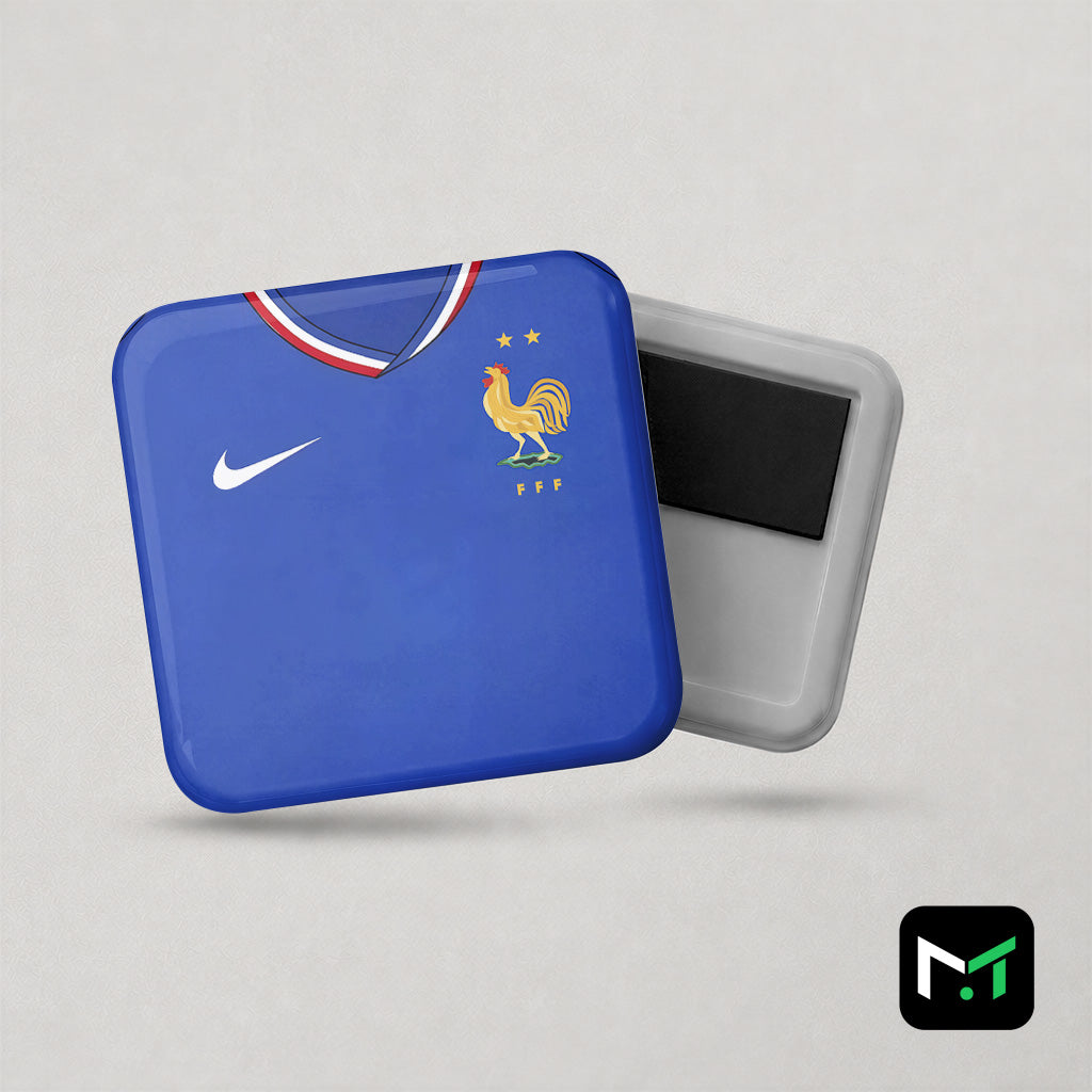 Magnet football France maillot domicile Euro 2024 - avant et arrière