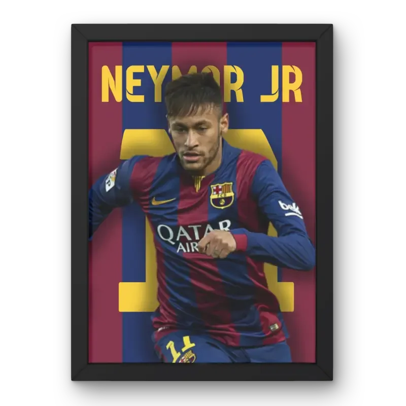 Neymar Jr. - La Magie du Barça – Affiche encadrée personnalisée - Cadre Perso