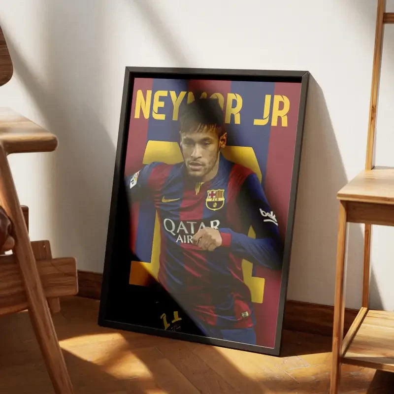 Neymar Jr. - La Magie du Barça – Affiche encadrée personnalisée - Cadre Perso