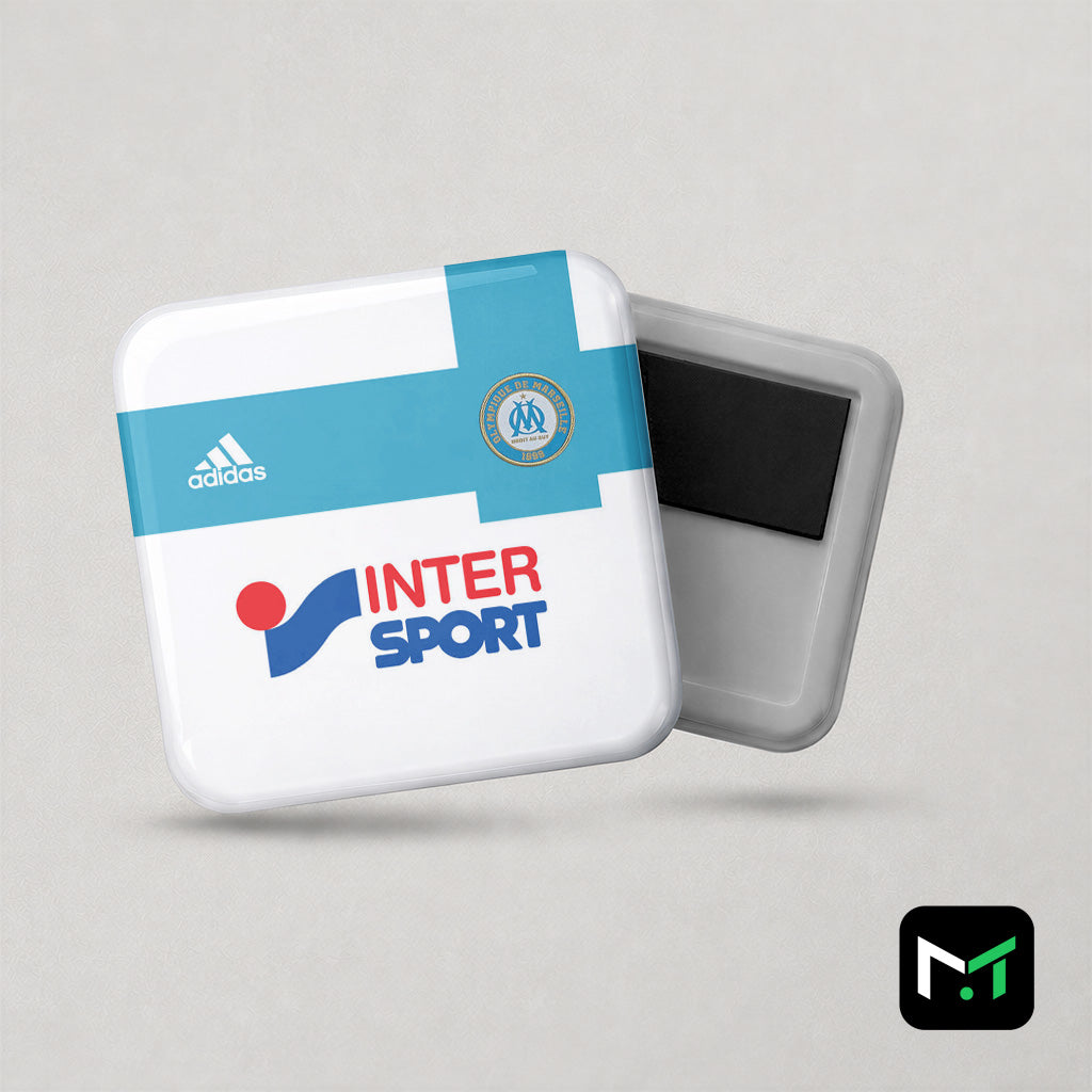 Magnet football OM maillot domicile 2013/2014 - avant et arrière