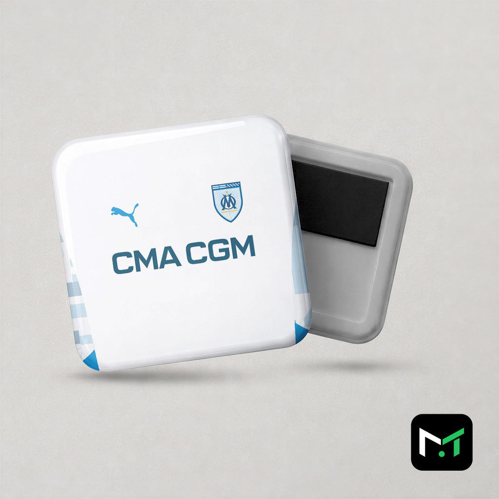 Magnet football OM maillot domicile 2024/2025 - avant et arrière