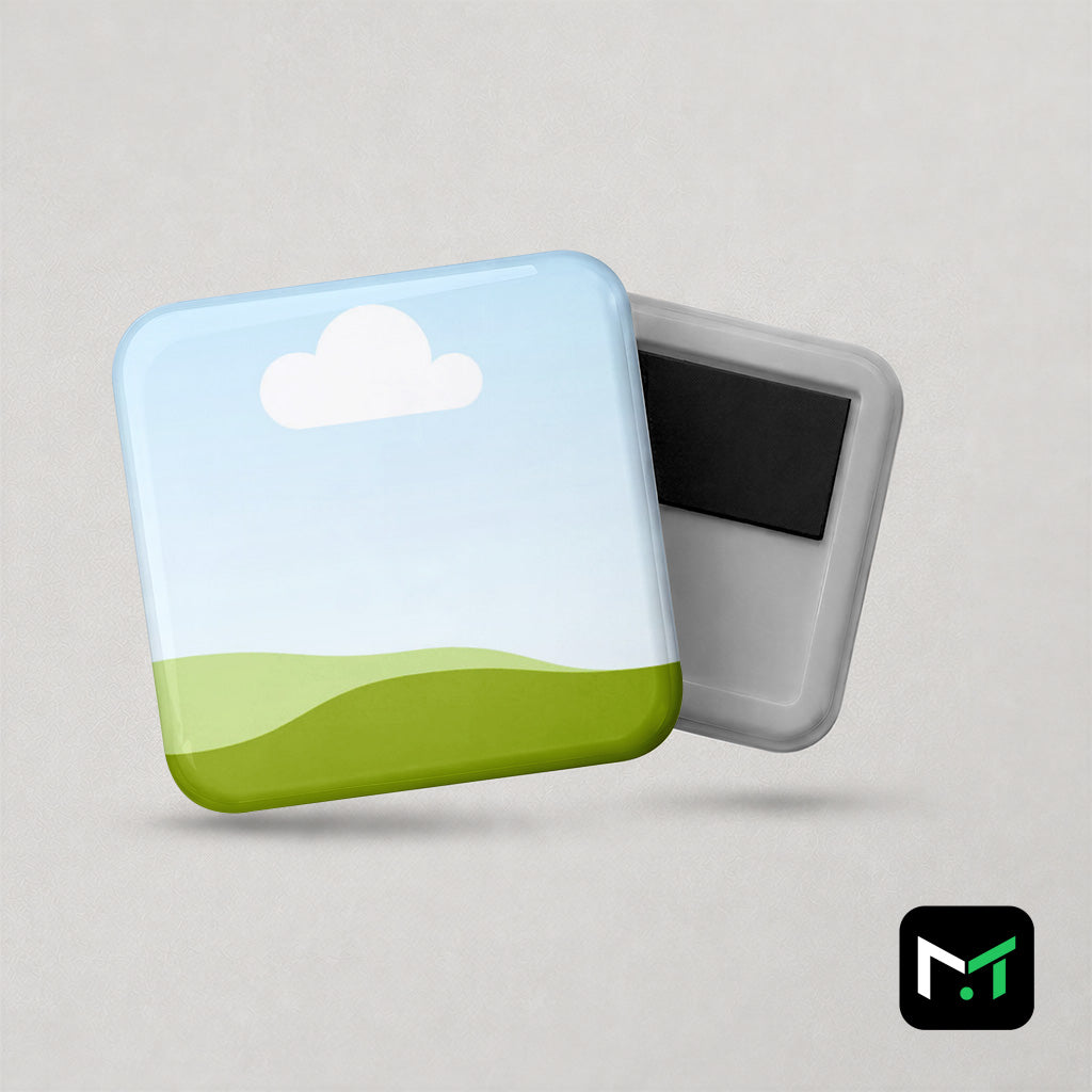 Magnet photo personnalisé - vue de face et arrière