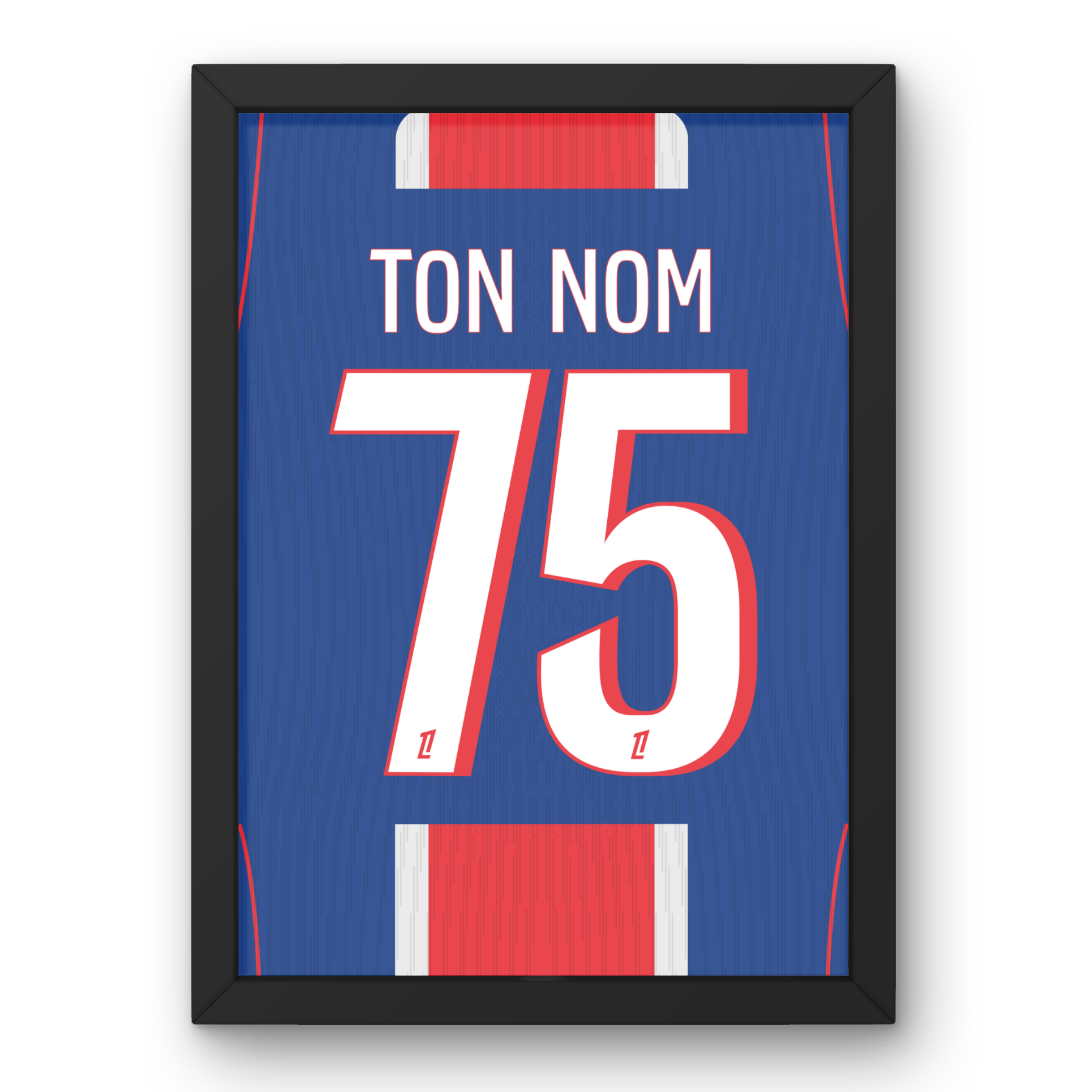 Cadre maillot PSG Domicile 2026-2027 personnalisé avec nom et numéro