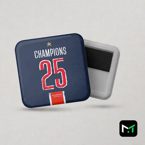 Magnet PSG Champions 2025 - Édition Spéciale – Affiche encadrée personnalisée - Cadre Perso