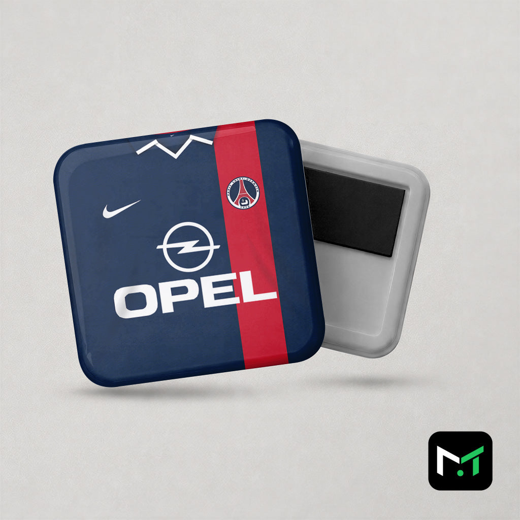 Magnet football PSG maillot domicile 2001/2002 - avant et arrière